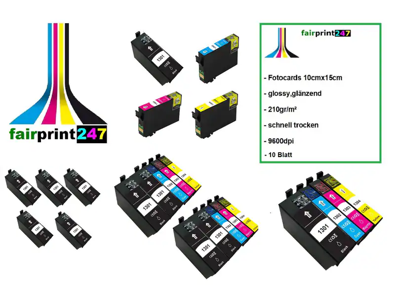 XXL Patronen Epson Stylus Office BX525WD BX535WD BX620FWD BX625 oder Fotopapier