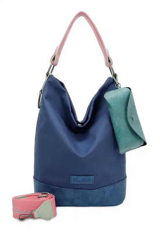 Fritzi aus Preußen Canvas Izzy07 Olga Hobo Bag Schultertasche Tasche Navy