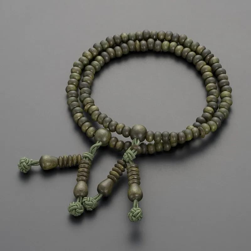 108 Perlen Shingon Buddhist Buddhist Gebetsperlen Armband, Grün Sandelholz,