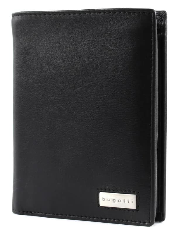 bugatti City Line RFID Coin Wallet Combi Style 13CC Metal Logo Geldbörse schwarz
