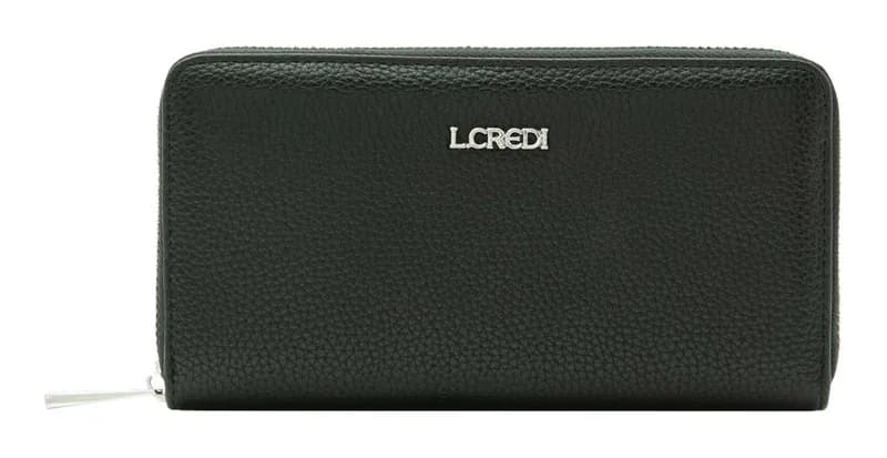L.CREDI Perla Zip Around Wallet Geldbörse Black schwarz Neu