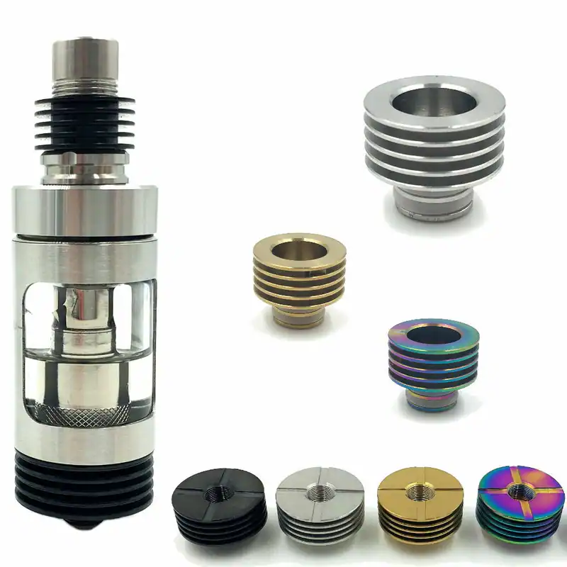 Heat Sink 510 Anschluss Verdampfer Ø 22 / 25 mm, Edelstahl DripTip Kühler Set