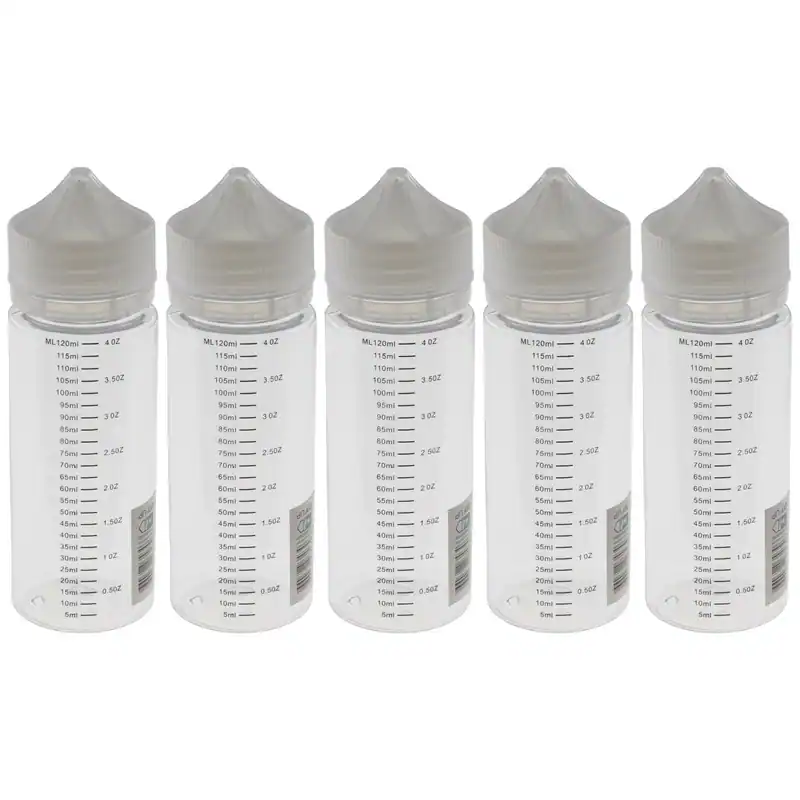 120ml Weiß Skala PET Leerflasche Flasche Bottle Liquid Tropfflaschen transparent