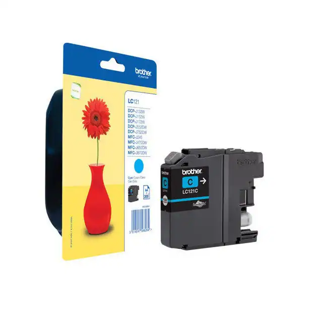 Original Brother LC121C cyan DCP-J132W DCP-J152W DCP-J172W OVP DATUM 07/2024