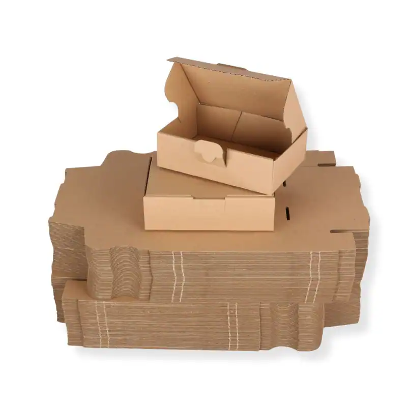 100 St. Maxibriefkarton-& Warenpost Karton braun 160x110x50 mm DINA6 Faltkarton