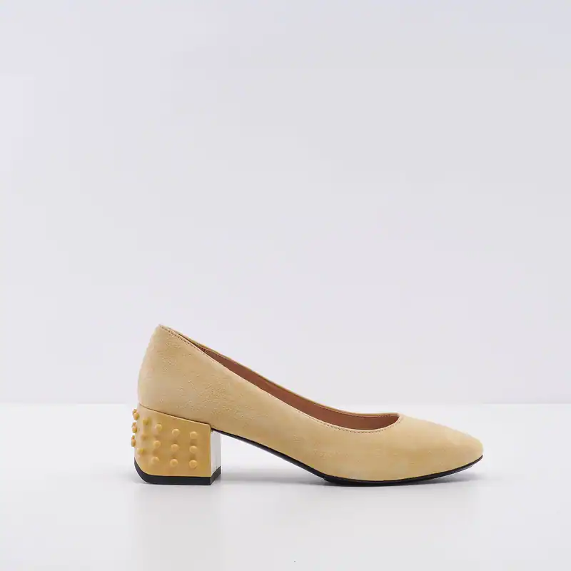 Tod's Pumps Gelb Cuoio Leder Gomma T45 20A Gomm Iniez Gr. 35 EU Damen