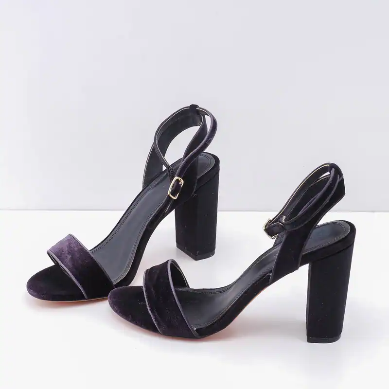 Sandro Paris Damen High Heels Schwarz Samt Gr. 39 CH1630E