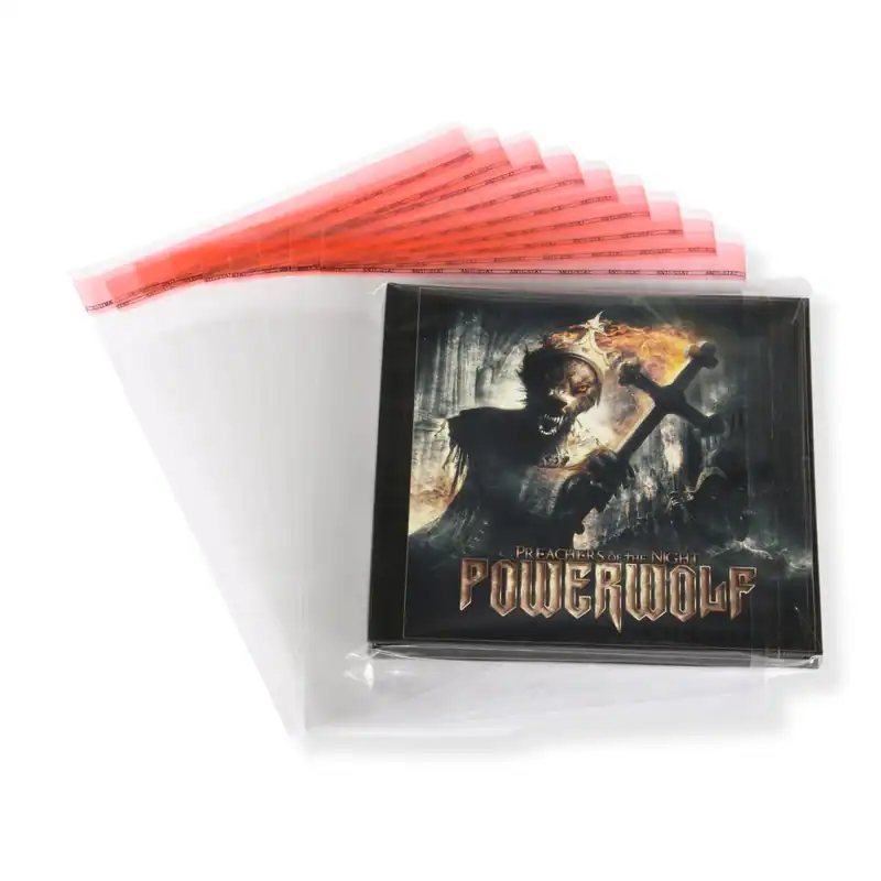 Schutzhülle für Doppel CD/DVD-Digibook mit Klappe & Verschluss, klar, 25 St.