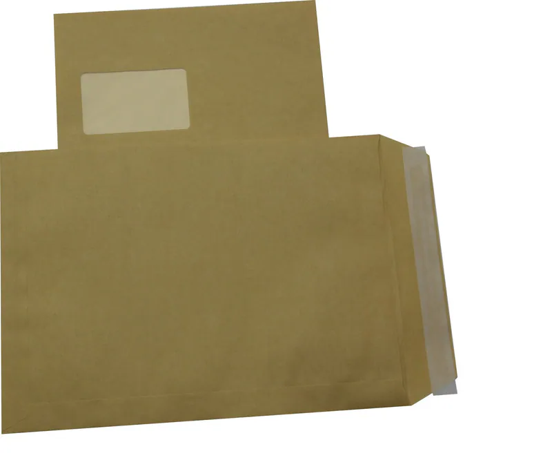 20 St. Versandtaschen extra stark 120 gr DIN A4 C4 braun mit Fenster HK