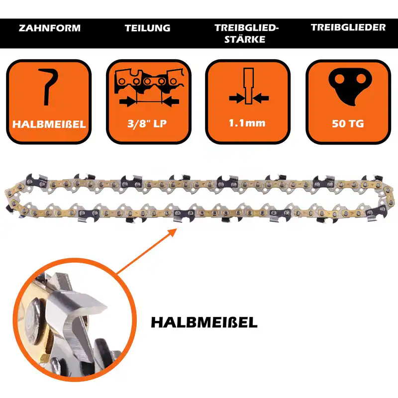 3 Sägeketten 35cm 1,1mm 3/8" 52 ersetzt Oregon 90PX052X / 90SG052E / 713099A3
