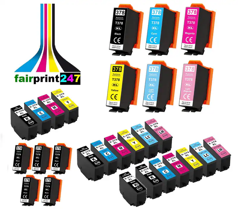 XL Patronen für Epson ersetzen 378 378XL alle Farben und Sets : Auswahl