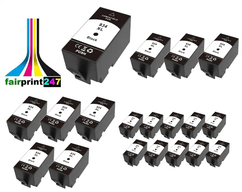 XXL-Patronen ersetzt HP 934XL HP 934 schwarz black ca. 1200 Seiten TOP