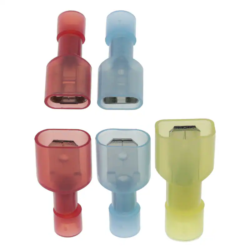 Flachsteckerhülse aus Nylon 0,8 x 6,3mm Kabel Stecker Vollisoliert 10 - 24A