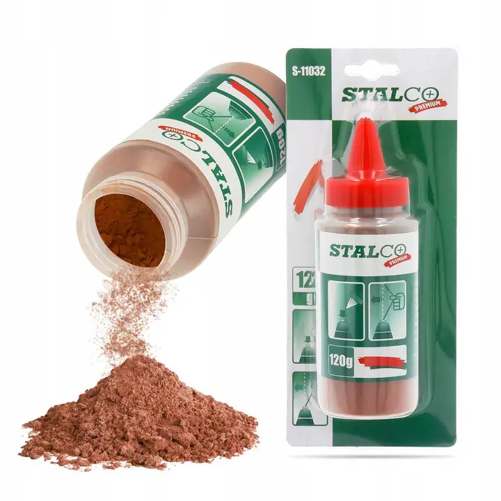 STALCO Wasserfeste Rotkreide 120 g für präzise Linienmarkierungen