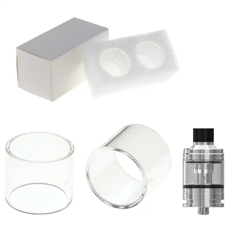 2x Ersatzglas für Eleaf MELO 4 D25 4,5ml Tank Glas Pyrex Tube Glastank Ersatz