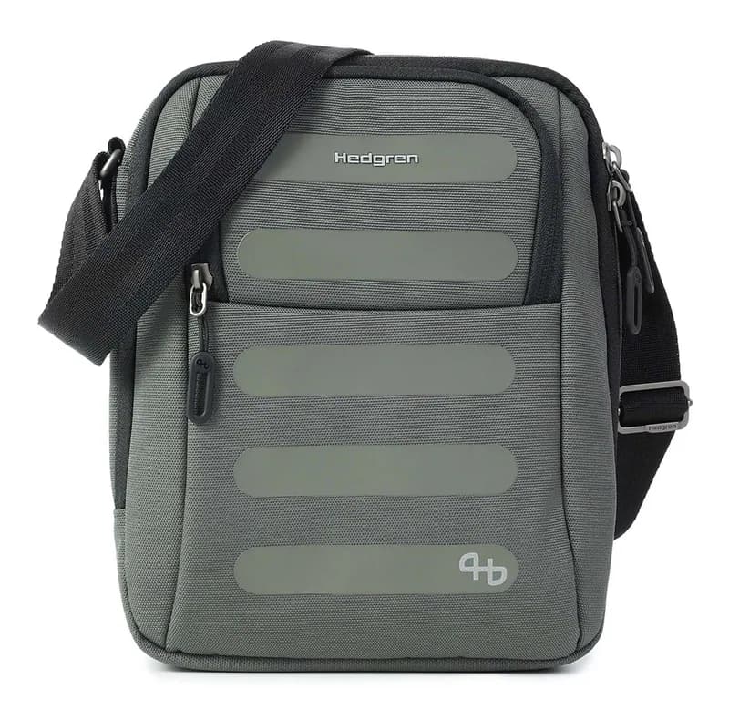 Hedgren Relax Vertical Crossover + RFID M Umhängetasche Black Ink grüngrau Neu