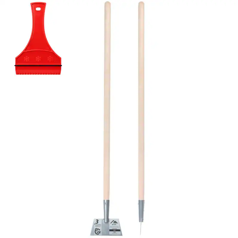 Eisstößer Eisschaber 150 mm mit Holzstiel Eispickel Eisbrecher robust