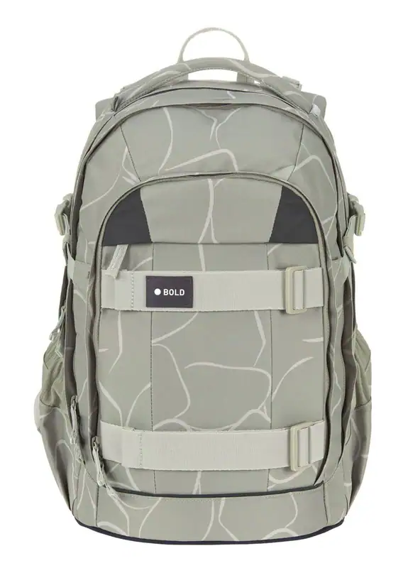 Lässig Bold Origin School Backpack Schulrucksack Rucksack Curve Sage grün