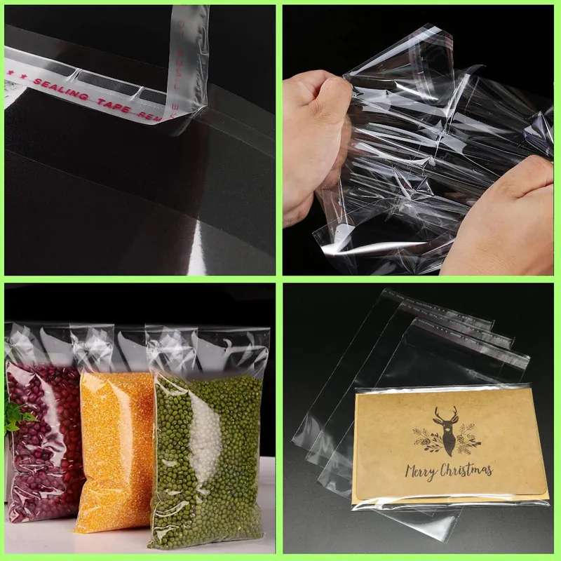 1000 Stück Adhäsion Tüten Beutel Plastiktüte Selbstklebend Verpackung Folie OPP