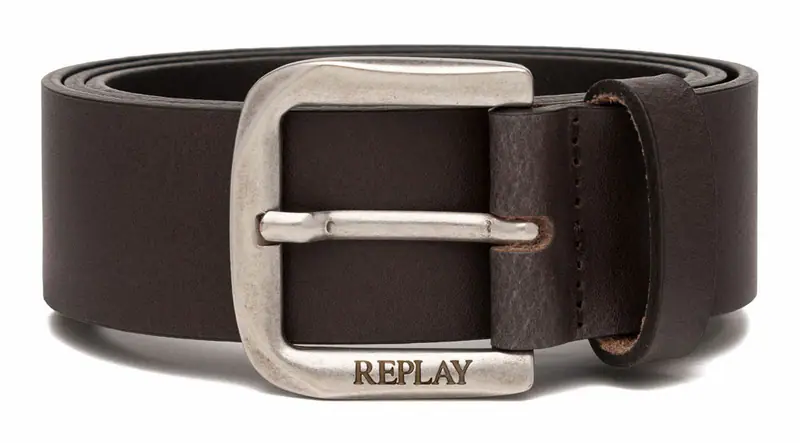 REPLAY Belt W110 Gürtel Black Brown dunkelbraun Neu