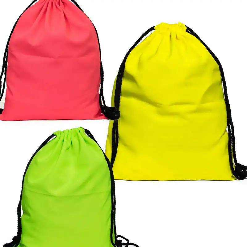 Turnbeutel Neonfarben Uni Sportbeutel Gym Bag Zuziehbeutel Schuhbeutel Rucksack