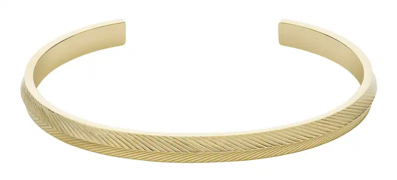 FOSSIL Harlow Linear Texture Bracelet Armband Gold goldfarben Neu
