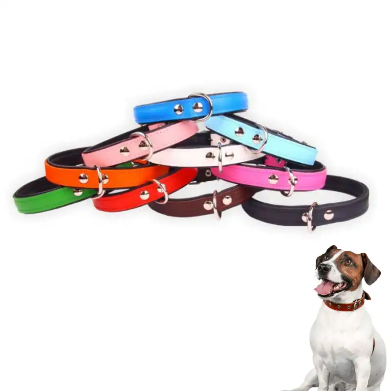 Hochwertige Hundehalsband aus natürlichem Leder - 52cm, Braun