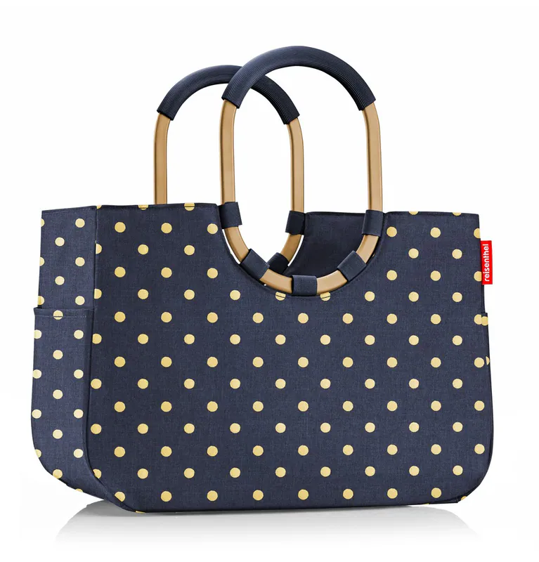 reisenthel loopshopper Tasche L Einkaufstasche Korb metallic dots blue OR4118