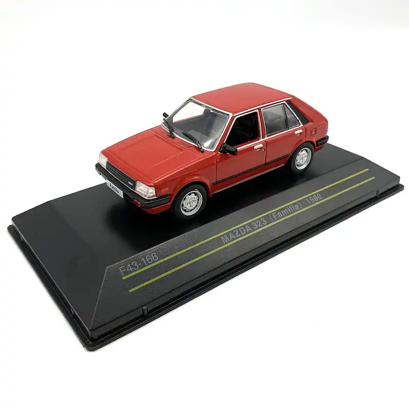 FIRST:43 1/43 Mazda 323 (Familia) 1980 red Overseas Specification