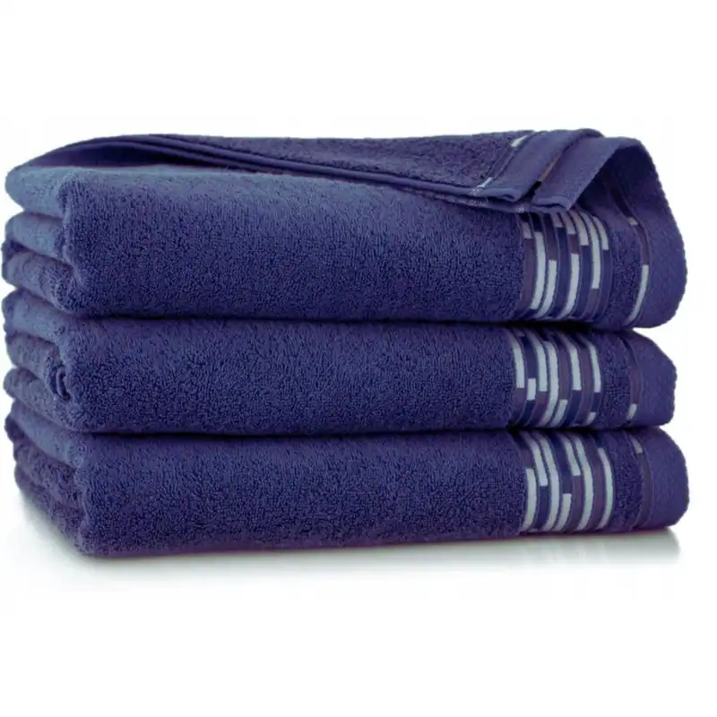 Handtuch Badetuch Grafik Luxus-Handtuch Indigo 30x50 Baumwolle