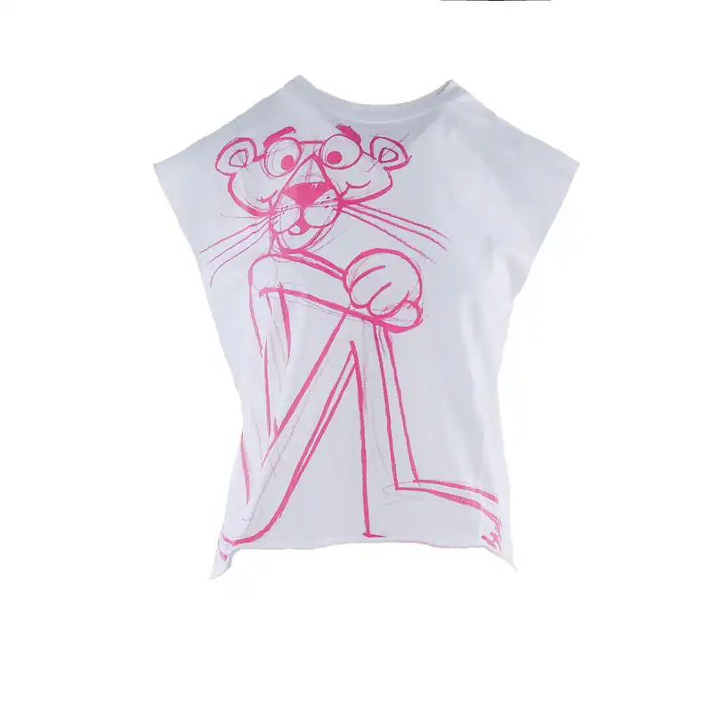 Desigual X Pink Panther Top Damen Strick Tanktop Print 23SWTK49