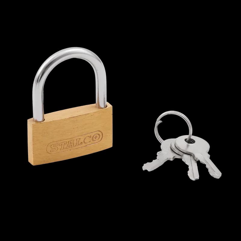 Vorhängeschloss aus Massivmessing mit Schlüssel Robuste Messing-Schloss 30mm
