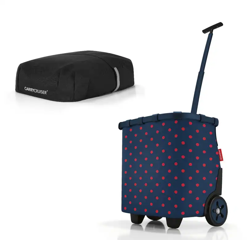 reisenthel carrycruiser trolley frame mixed dots red OE3076 + Cover Schwarz