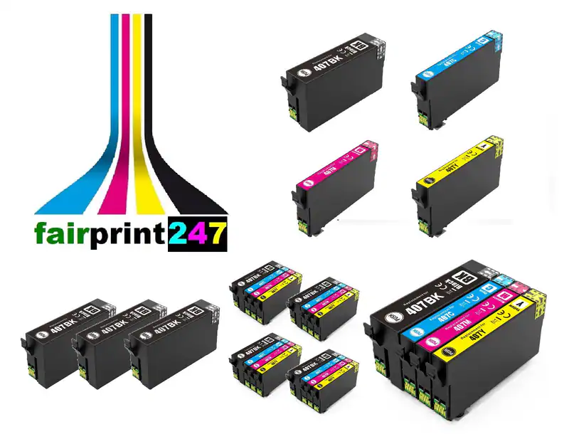 Patronen für Epson ersetzt 407 407XL kompatibel kein original mit Chip Auswahl