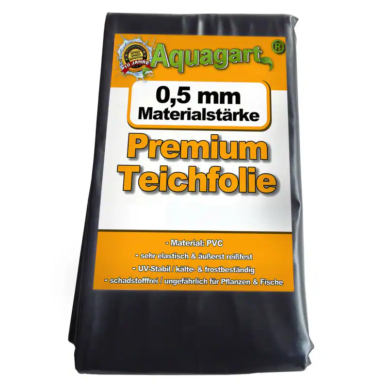 Teichfolie PVC 4m x 6m 0,5mm schwarz Folie für den Teich