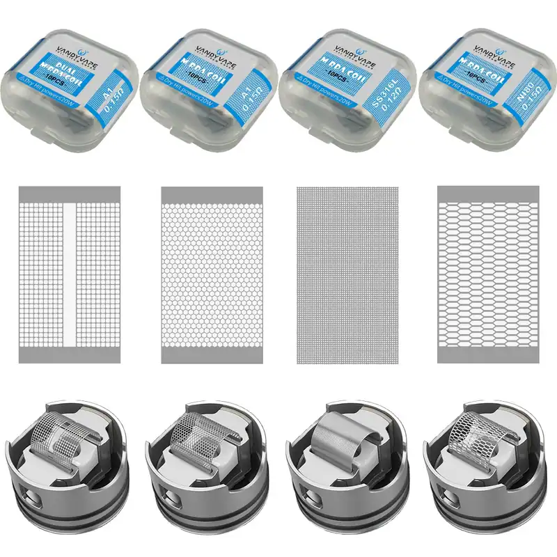 VandyVape DUAL M RDA Coil MESH V1, V2 Vandy Vape Watte RBA Coils A1 SS316L Ni80
