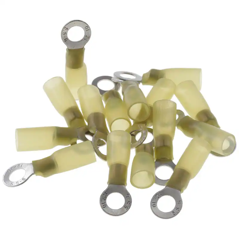 Gelbe Ringkabelschuhe 4.0-6.0 mm² Kabelschuhe M3 bis M12 Schrumpfschlauch Kabel