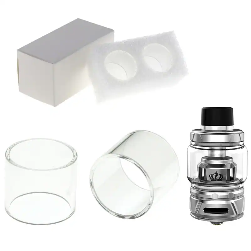 2x Ersatzglas für Uwell CROWN 4 IV 5ml Tank Glas Pyrex Tube Glastank Glass