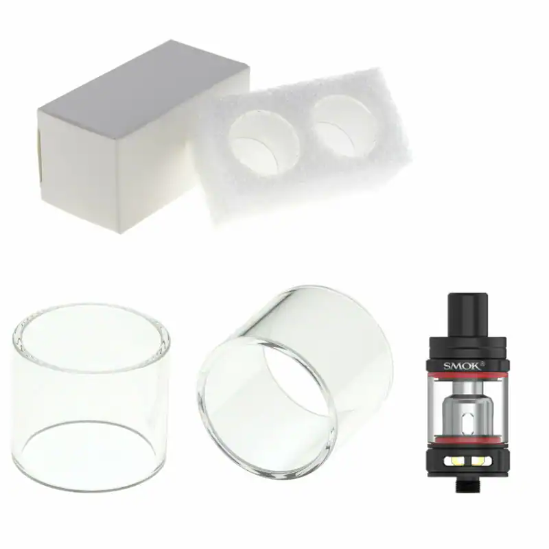 2x Ersatzglas für SMOK TFV9 Mini Tank 3ml Glas Pyrex Tube Glastank Ersatz TFV 9