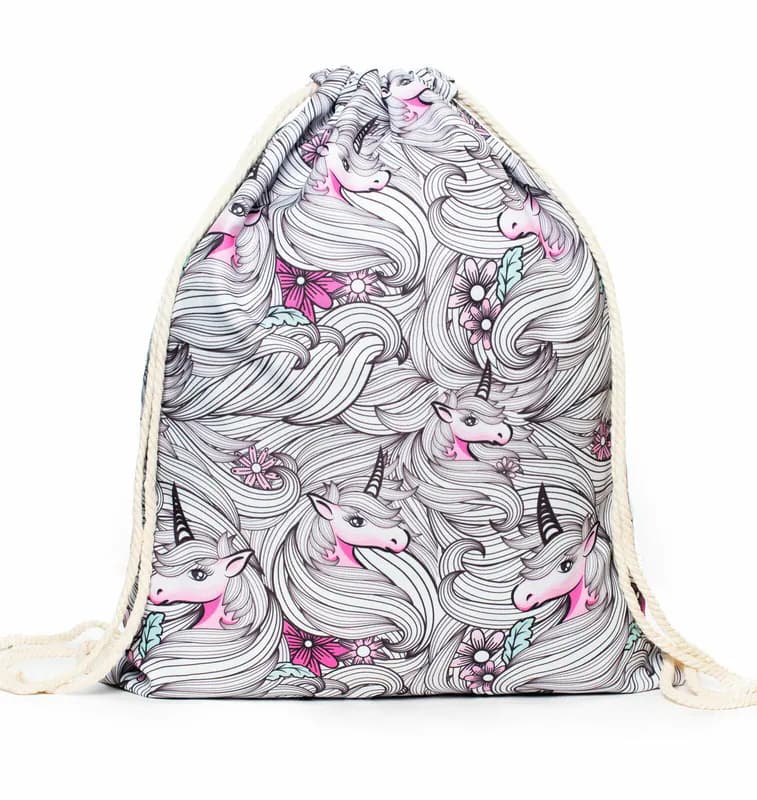 Kinder Turnbeutel Einhorn Unicorn Rucksack Mädchen Sportbeutel Zuziehbeutel Bunt