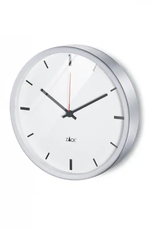ZACK Edelstahl Uhr DURATA Wanduhr 24 cm 60060