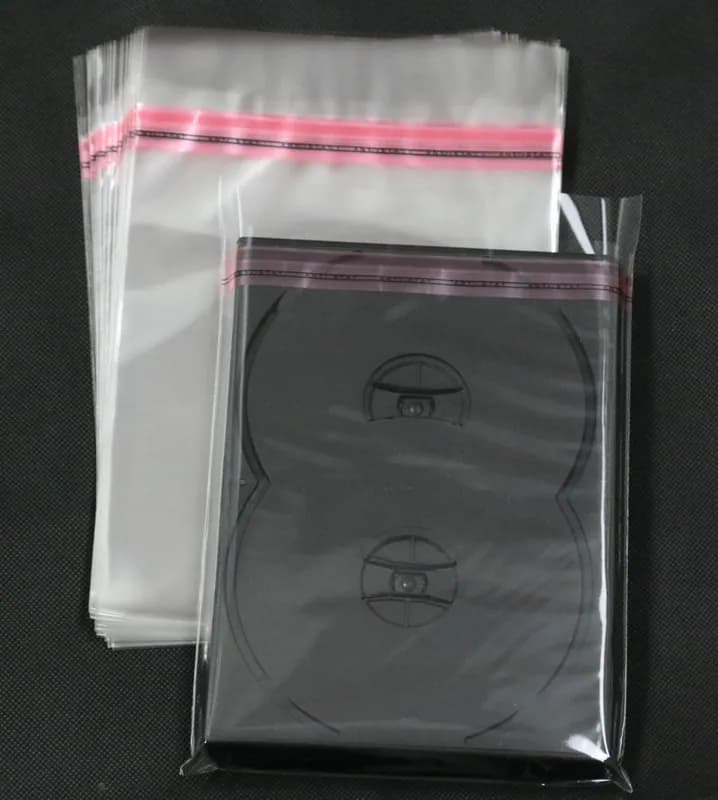 Schutzhüllen aus Folie mit Verschluss adhäsiv für DVD-Hüllen 152x198 mm 50 St.