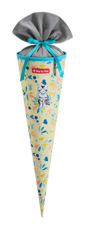 Step by Step School Cone Schultüte Cat Lilly hellgelb lachsfarben Neu
