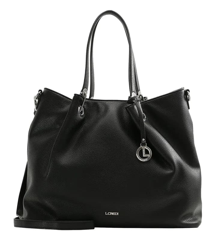 L.CREDI Ebony Shopper Shopper Schultertasche Umhängetasche Black schwarz Neu