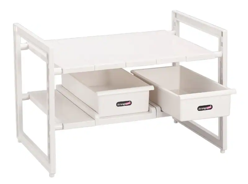 Arrangement Free Under Spüle Space Rack 2 Ebenen mit Stocker ausziehbar Typ H-58