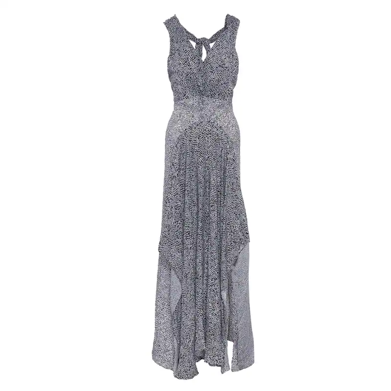 Maje Kleid Schwarz Gr. 36 FR / S Damen Cupro Ärmellos Maxikleid MFPRO01469