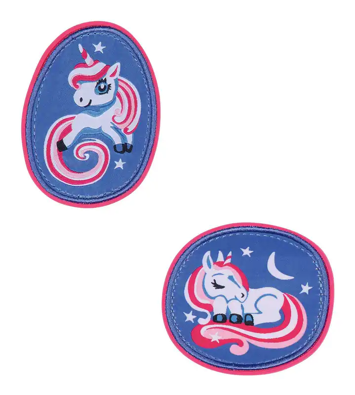 DerDieDas Wechselbuttons Set 2 teilig Magic Unicorn pink violett Neu