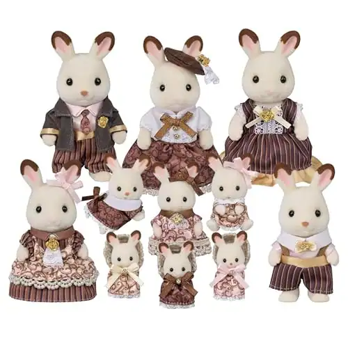 Sylvanian Families Puppe Schokolade Kaninchen Familie Jubiläum Set Puppenhaus