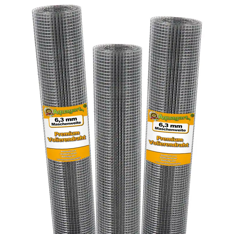Volierendraht Drahtgitter Wühlmausgitter Schweißgitter Nagerschutz 6,3mm x 6,3mm