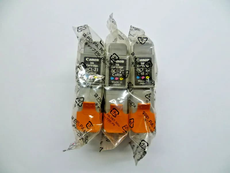 3 x Original Canon BCI-21 C color farbig unbenutzt versiegelt neu ------- o.V.